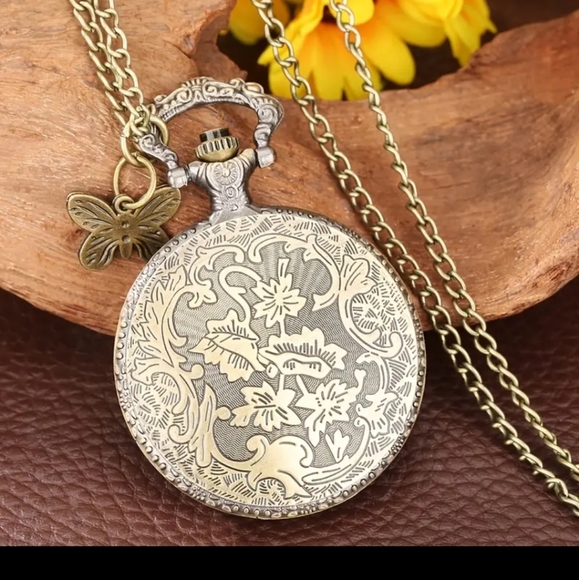 New butterfly quartz pocket watch - Picture 3 of 5